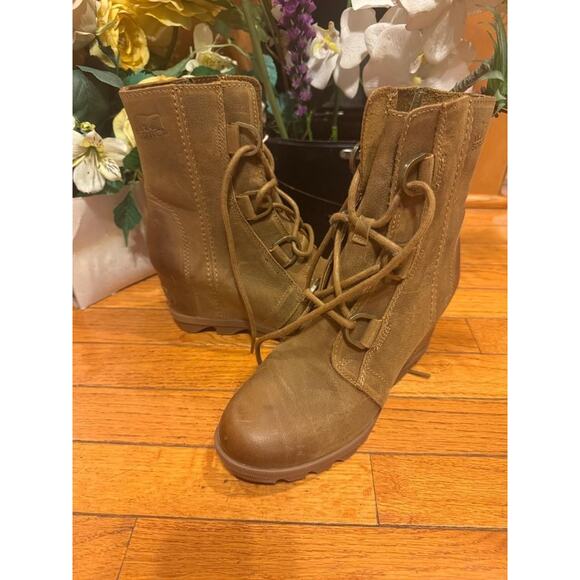 nwob Joan of Arctic Wedge ll tan Ankle waterproof boots size eu 38 us 7 (bot1400 - Picture 4 of 10